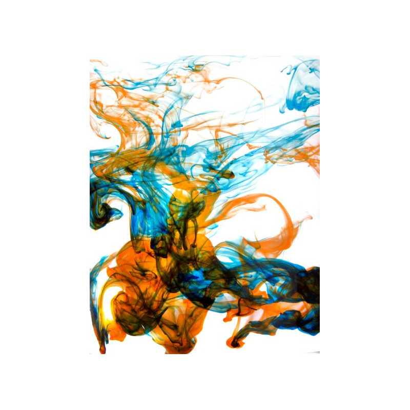 FOTOGRAFÍA ARTÍSTICA AZUL Y NARANJA FUNDIDOS